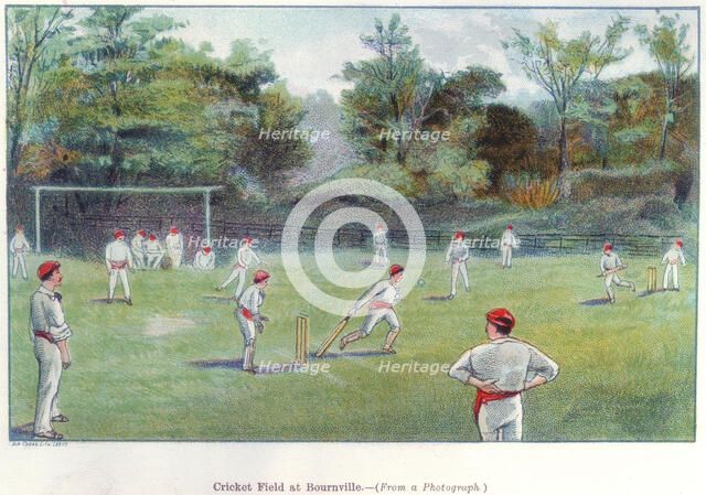 'Cricket Field at Bournville', 1892. Artist: Unknown.