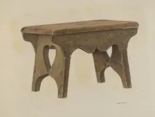 Cricket (Foot Stool), c. 1941. Creator: Dan Ziger
