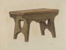 Cricket (Foot Stool), c. 1941. Creator: Dan Ziger