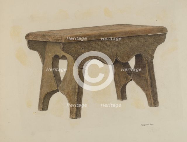 Cricket (Foot Stool), c. 1941. Creator: Dan Ziger.
