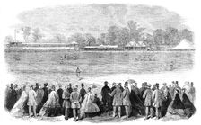 Cricket-match at Melbourne between the All-England Eleven and Twenty-Two of Victoria, 1864. Creator: Unknown