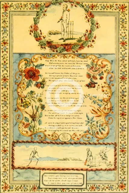 'Cricket Song in Honour of Honest Baxter of Surrey', 1839, (1947).  Creator: Unknown.