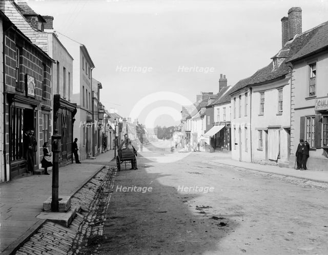 Cricklade High Street, Cricklade, Wiltshire, with some local inhabitants, c1860-c1922.  Artist: Henry Taunt