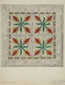 Crib Coverlet, 1935/1942. Creator: Marian Curtis Foster
