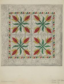 Crib Coverlet, 1935/1942. Creator: Marian Curtis Foster