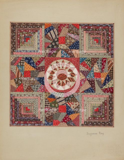 Crib Coverlet, c. 1936. Creator: Suzanne Roy.