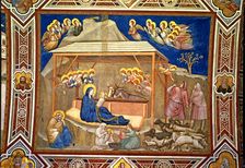 Crib painting by Giotto