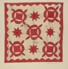 Crib Quilt, 1935/1942. Creator: Charlotte Angus