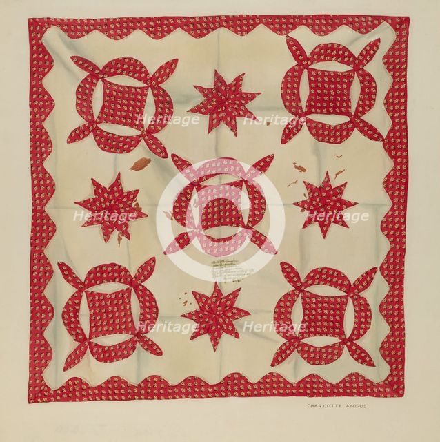 Crib Quilt, 1935/1942. Creator: Charlotte Angus.