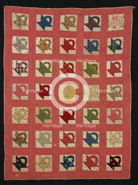 Crib Quilt, United States, 19th century. Creator: Unknown.