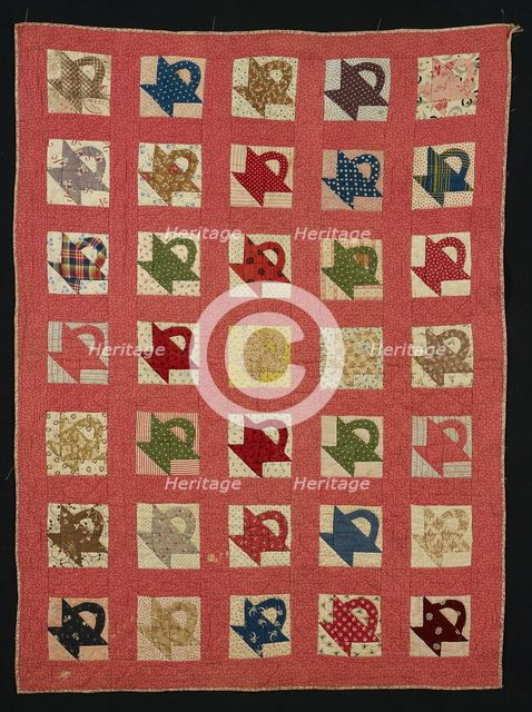 Crib Quilt, United States, 19th century. Creator: Unknown.