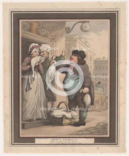Cries of London, No. 2: Buy my Goose, my fat Goose, January 1, 1799. Creator: Henri Merke.