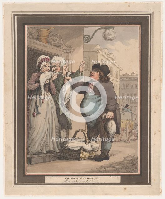Cries of London, No. 2: Buy my Goose, my fat Goose, January 1, 1799. Creator: Henri Merke.