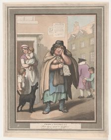 Cries of London, No. 3: Last Dying Speech and Confession, February 20, 1799. Creator: Henri Merke