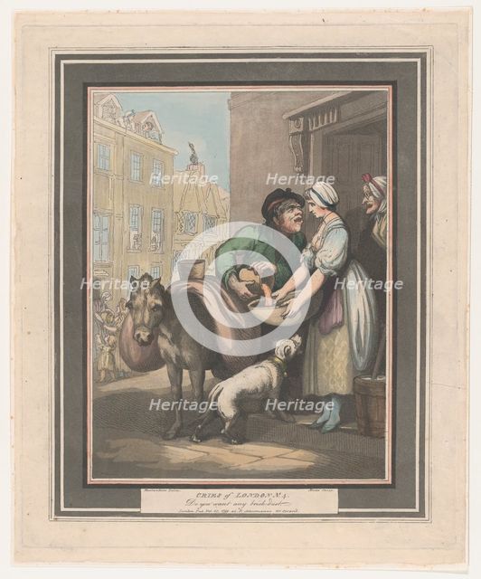 Cries of London, No. 4: Do You Want Any Brickdust?, February 20, 1799. Creator: Henri Merke.