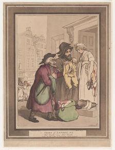 Cries of London, No. 7, Old Clothes, May 4, 1799. Creator: Henri Merke