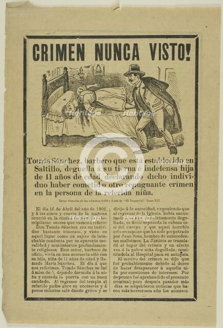 Crime Never Before Seen!, n.d. Creator: José Guadalupe Posada.