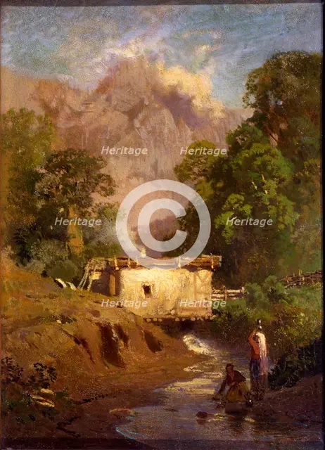 'Crimean Landscape', Russian painting of 19th century. Artist: Fyodor Vasil'yev