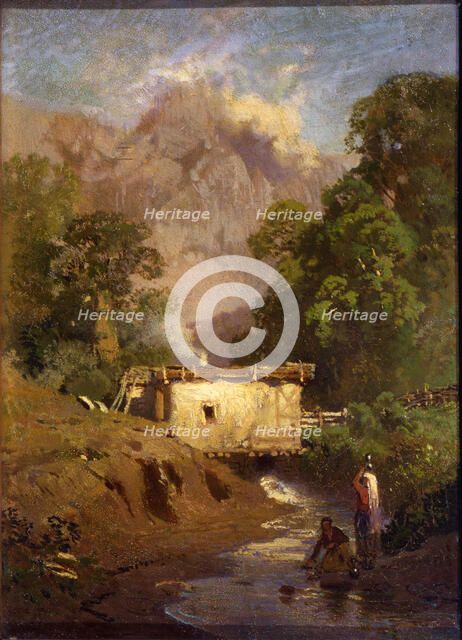 'Crimean Landscape', Russian painting of 19th century. Artist: Fyodor Vasil'yev
