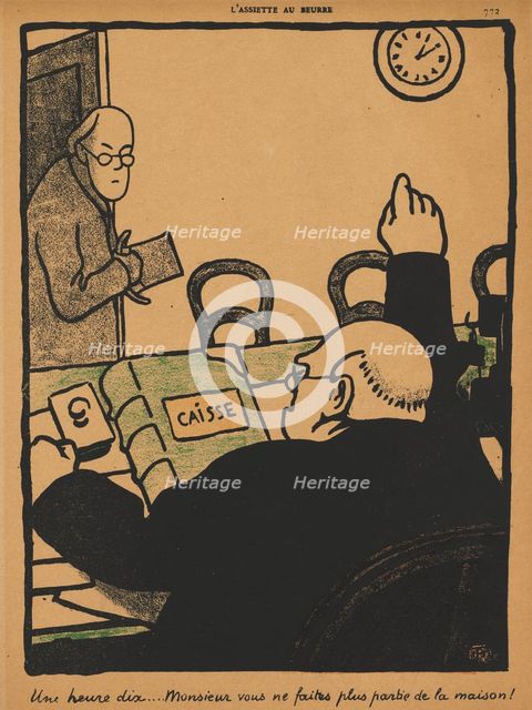 Crimes and Punishments XV, 772: Ten Past One , 1871. Creator: Félix Vallotton (French, 1865-1925).