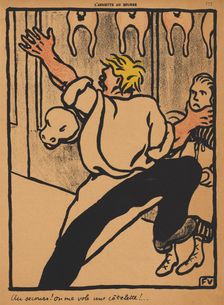 Crimes and Punishments XX, 777: Help! My cutlet's being stolen! , 1869. Creator: Félix Vallotton (French, 1865-1925)