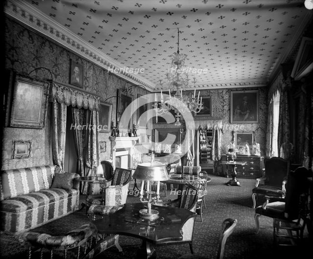 Crimson Drawing-Room, Holland House, Kensington, London, c1896-c1920..  Artist: Alfred Newton & Sons