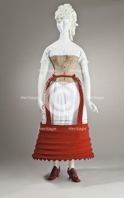 Crinoline: Bustle cage crinoline, England, 1862-1870.  Creator: Unknown.
