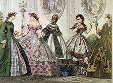 Crinolines from 1850. Creator: Unknown