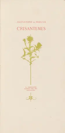 Crisantemes, 1899. Creator: Alexandre de Riquer