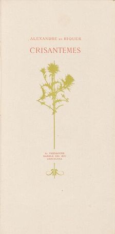Crisantemes, 1899. Creator: Alexandre de Riquer