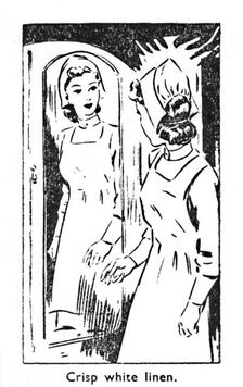 Crisp white linen 1940