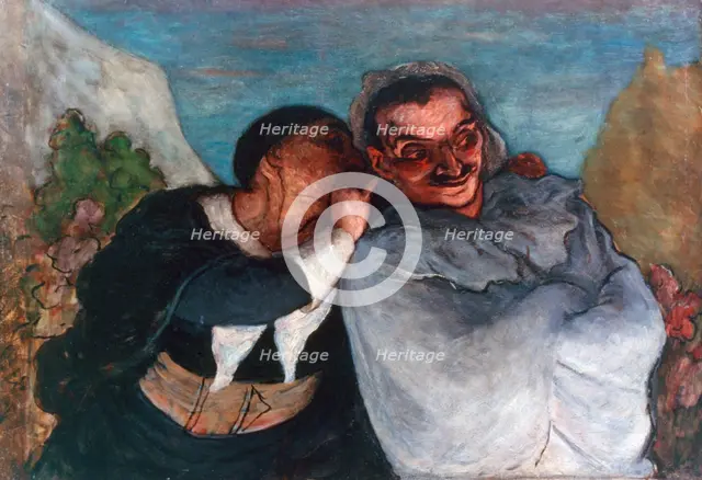 'Crispin and Scapin', c1863-1865. Artist: Honoré Daumier