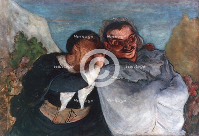 'Crispin and Scapin', c1863-1865. Artist: Honoré Daumier