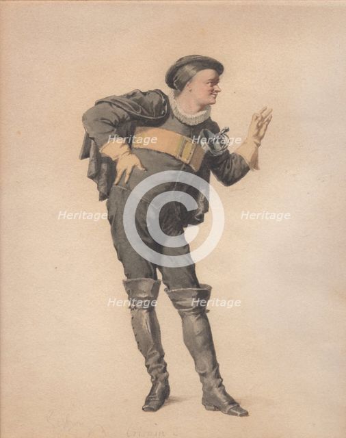 Crispin in "Les Folies amoureuses" by Jean-François Regnard. Creator: Geffroy, Edmond Aimé Florentin (1804-1895).