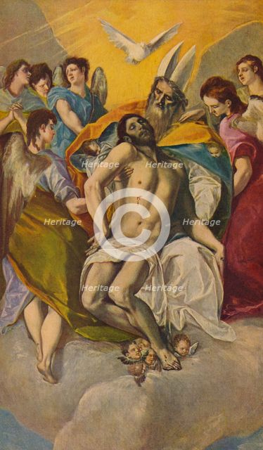 'Cristo En Brazos Del Padre Eterno', (Christ in Arms of the Eternal Father), 1577, (c1934). Artist: El Greco.
