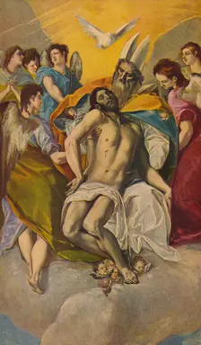 Cristo En Brazos Del Padre Eterno (Christ in Arms of the Eternal Father), 1577, (c1934). Artist: El Greco