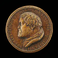 Cristoforo Madruzzo, 1512-1587, Cardinal, Prince Bishop of Trent 1539..., [obverse], probably 1551. Creator: Pietro Paolo Galeotti