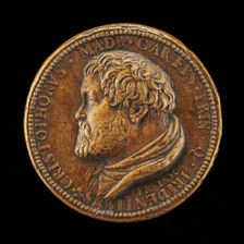 Cristoforo Madruzzo, 1512-1587, Cardinal, Prince Bishop of Trent 1539..., [obverse], probably 1551. Creator: Pietro Paolo Galeotti