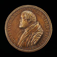 Cristoforo Madruzzo, 1512-1587, Cardinal, Prince Bishop of Trent 1539...[obverse], 1552 or after. Creator: Pietro Paolo Galeotti