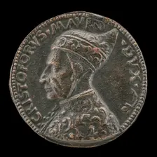 Cristoforo Moro, 1462-1471, Doge of Venice [obverse], c. 1454/1484. Creator: Antonello della Moneta