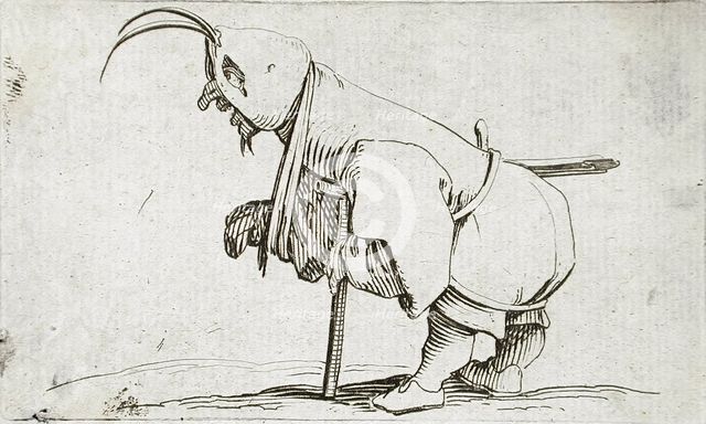 Cripple with Cowl, c1616. Creator: Jacques Callot.