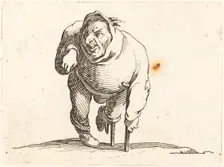 Cripple with Crutch and Wooden Leg, c. 1622. Creator: Jacques Callot