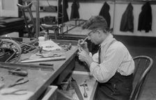 Crippled jewelry worker, between c1915 and c1920. Creator: Bain News Service