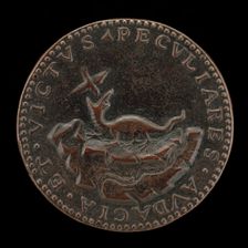 Crocodile and Trochilus [reverse]. Creator: Battista d'Elia da Genova