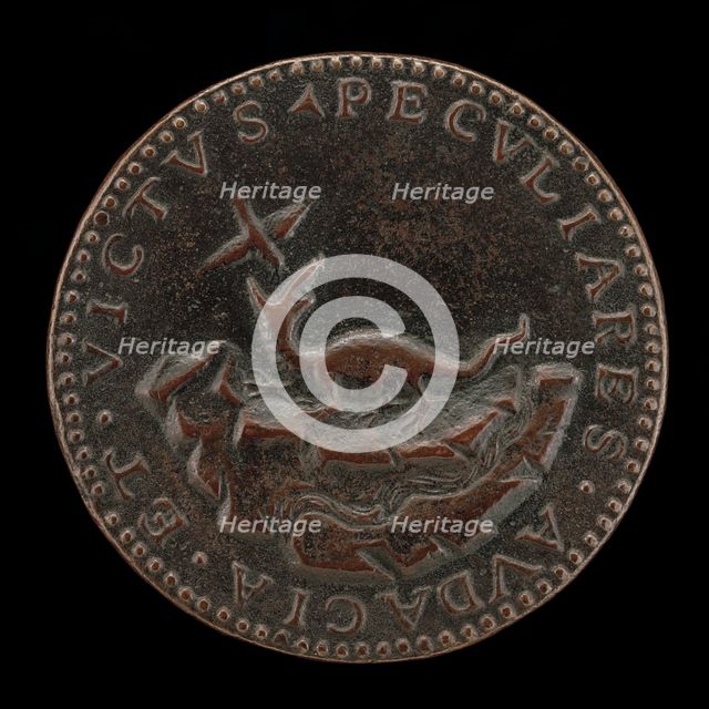Crocodile and Trochilus [reverse]. Creator: Battista d'Elia da Genova.