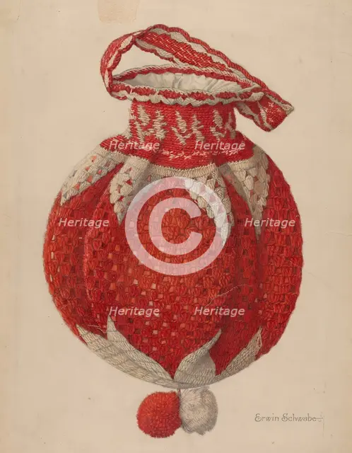 Crocheted Handbag, 1935/1942. Creator: Erwin Schwabe.