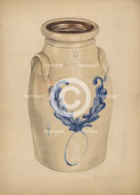 Crock, 1935/1942. Creator: Eleanor Gausser.