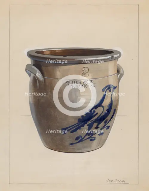 Crock, c. 1936. Creator: Charles Caseau.