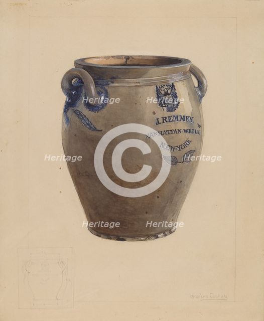 Crock, c. 1936. Creator: Charles Caseau.