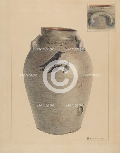 Crock, c. 1936. Creator: Nicholas Amantea.